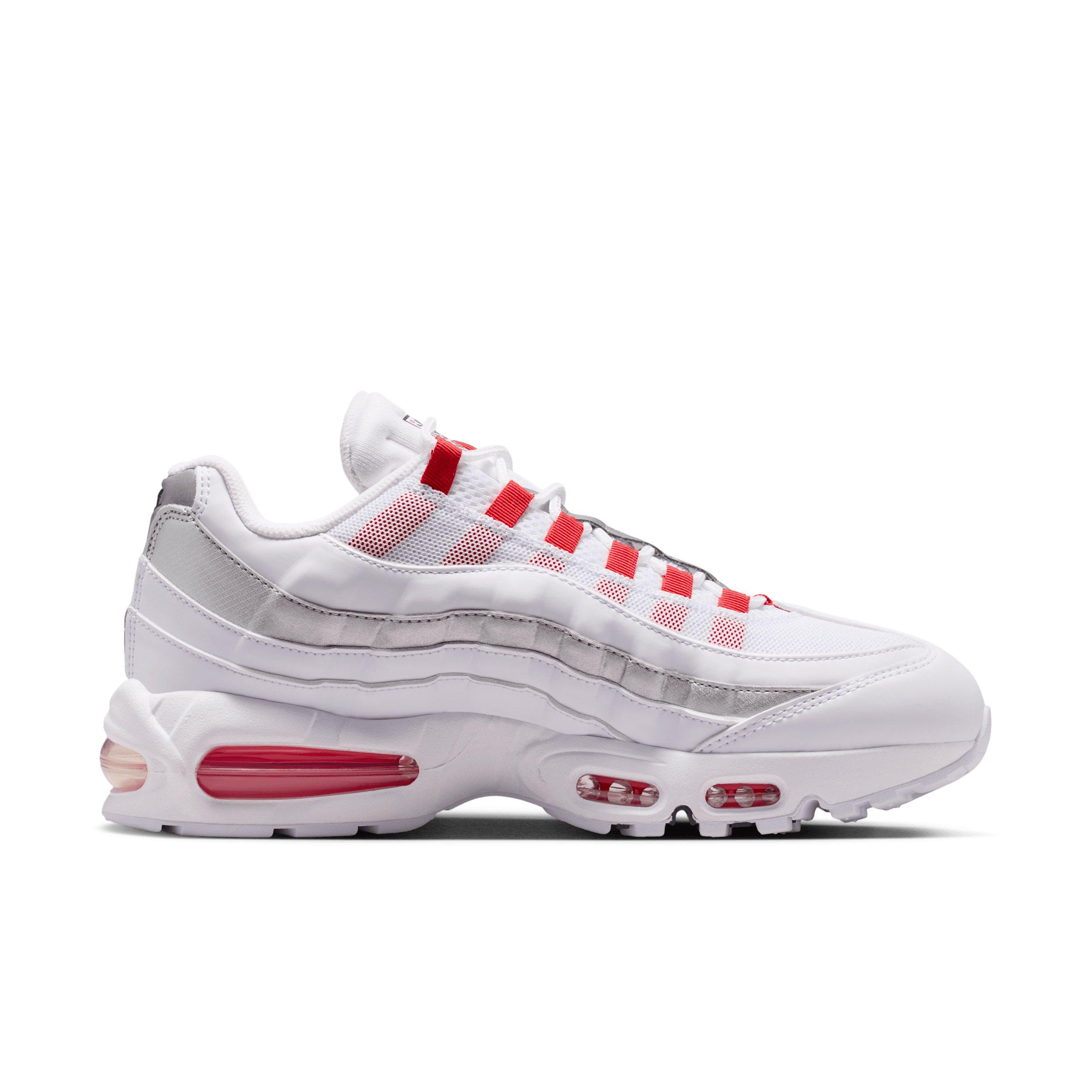 Nike Air Max 95 Big Bubble "White/Metallic Silver/Obsidian/Speed Red" Men's Shoe - WHITE/SILVER/OBSIDIAN/RED